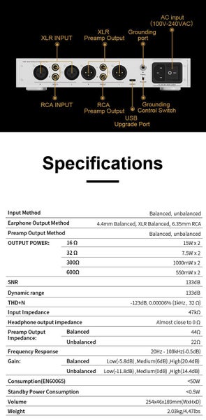 SMSL S.M.S.L H400 Balanced Headphone Amplifier high fidelity Brand New Carousel 18