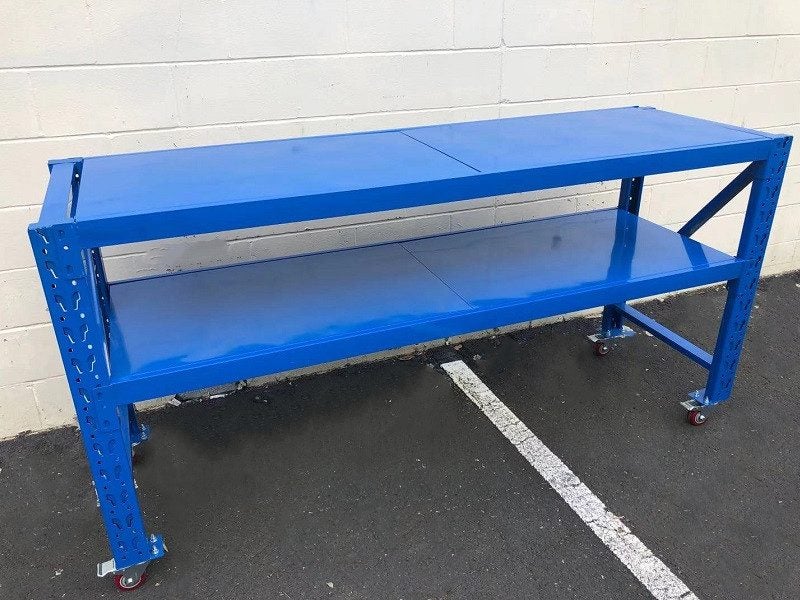 Blue Movable WorkBench / 4 Wheels / 101x200x60CM64215961989890111