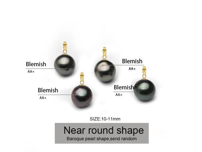 Real Big Black Pearl Pendant For Women 18k Gold Jewelry Baroque Necklace Gift Carousel 1