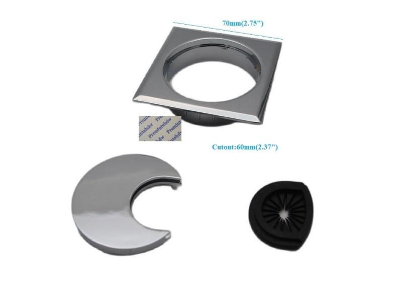 2Pcs Zinc Square 60mm Desktop Cord Cover Grommet For PC Cable Hole Carousel 1