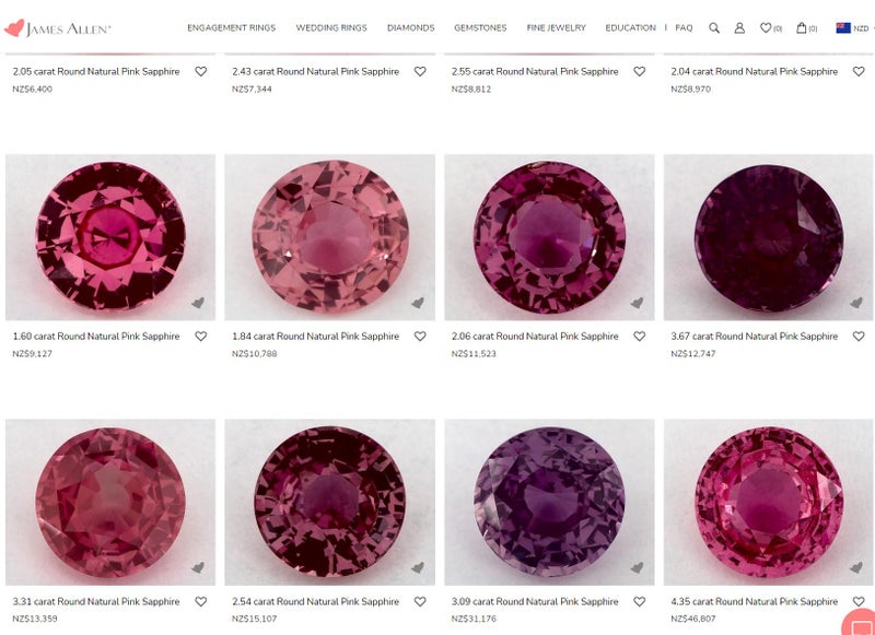 $1 RES * Buy Now $1,799.00 * 1.76ct Pinkish Purple Sapphire Loose Gemstone Carousel 20