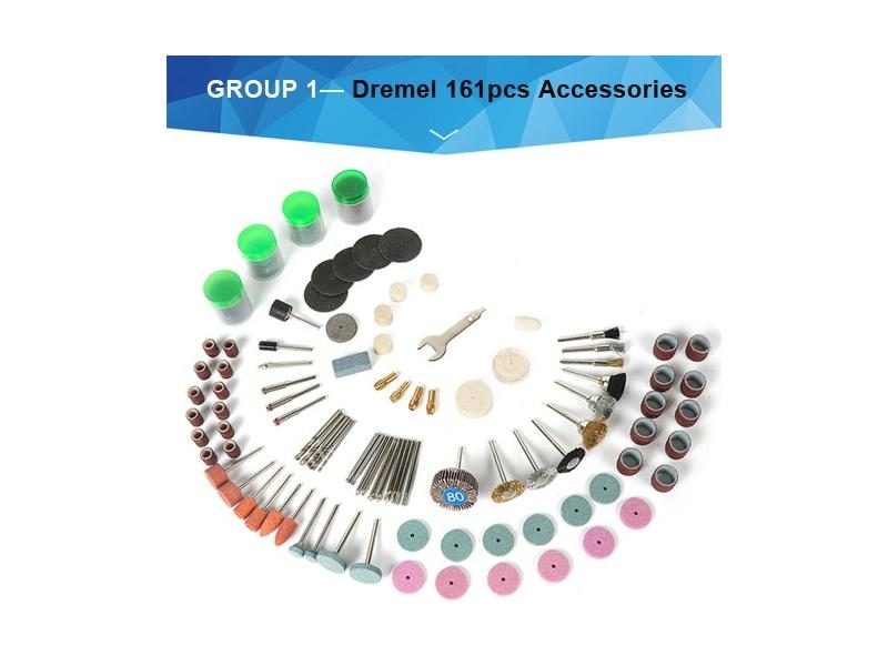 Tungfull 161Pcs Dremel Style Accessories Abrasive Tools Wood Metal Engraving Carousel 1
