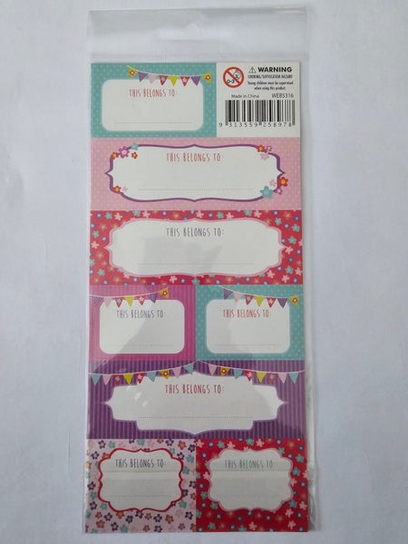 World Greetings 15 Name Labels Carousel 2