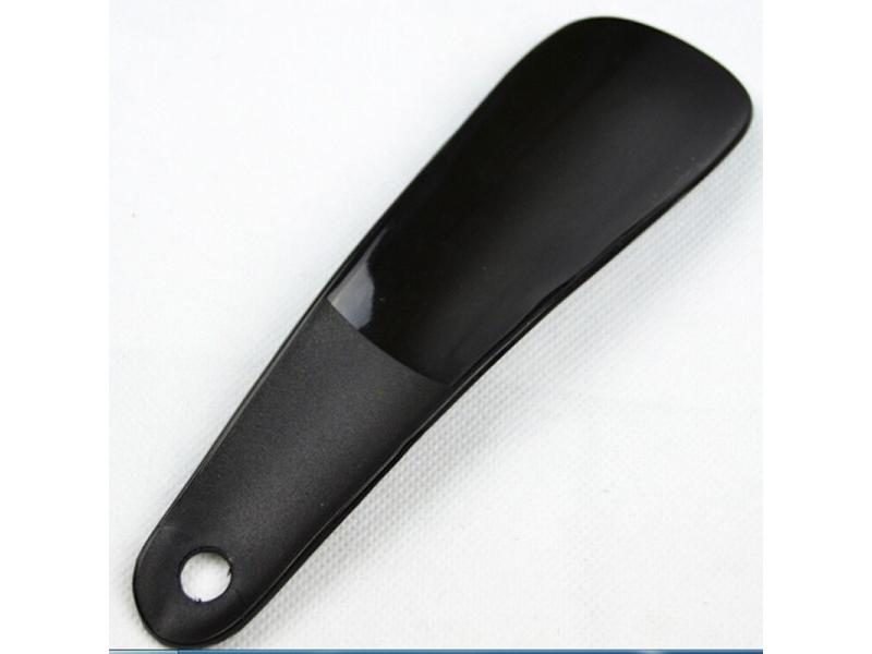 1PCS 16cm Black Plastic Shoe Horn Spoon Shape Flexible Sturdy Carousel 1