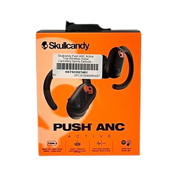 Skullcandy Push ANC Active True Wireless Noise Cancelling Earbuds Black/Orange- Carousel 1