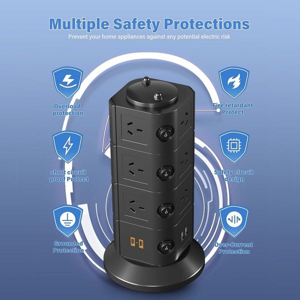 SAFEMORE VPS Origin 4 Level Power Stacker + 2xUSB-A & 2xTYPE-C Ports Carousel 7