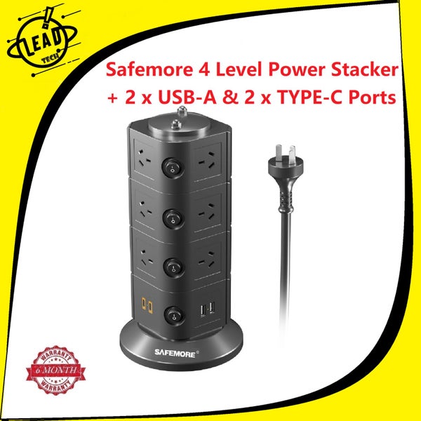 SAFEMORE VPS Origin 4 Level Power Stacker + 2xUSB-A & 2xTYPE-C Ports Carousel 1