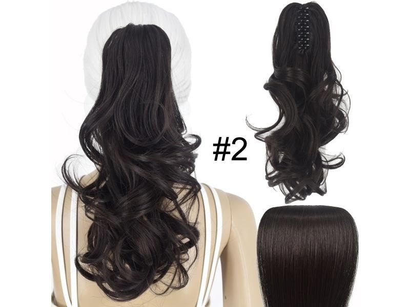 Synthetic Hair Heat Resistant 90gr Wavy Claw Clip Ponytail Extensions CP-222 Carousel 1