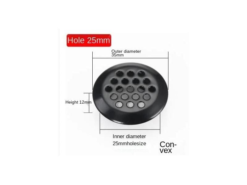 10pcs Round Cabinet Air Duct Vent Dia.19mm-53mm Steel Louver Mesh Hole Plug Carousel 1