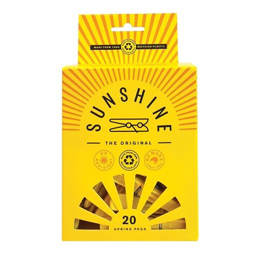 Pegs Spring 20 Pack Sunshine Pegs Yellow Carousel 1