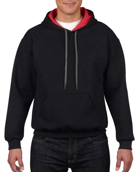 Gildan Heavy Blend Adult Contrast Hooded Sweatshirt, Hooded, Plain Hooded Carousel 1