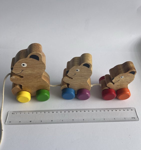 Trade Aid Pull-a-long Wooden Bears Carousel 2