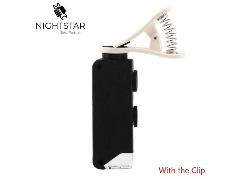 60X-100X Optical Zoom Mobile Phone LED Microscope Lens Universal Clamp Carousel 1