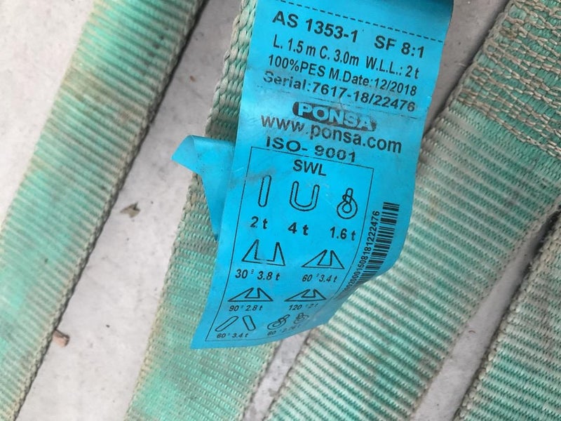 Ponsa - 1.5 / 3m Lifting Sling (3pce) Carousel 2