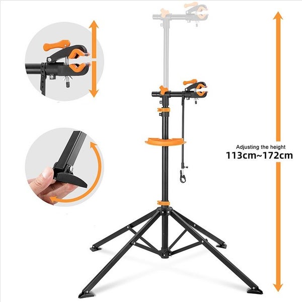 PTN Tripod Bike Repair Stand Maintenance Rack Bike Workstand Adjustable Height Carousel 1
