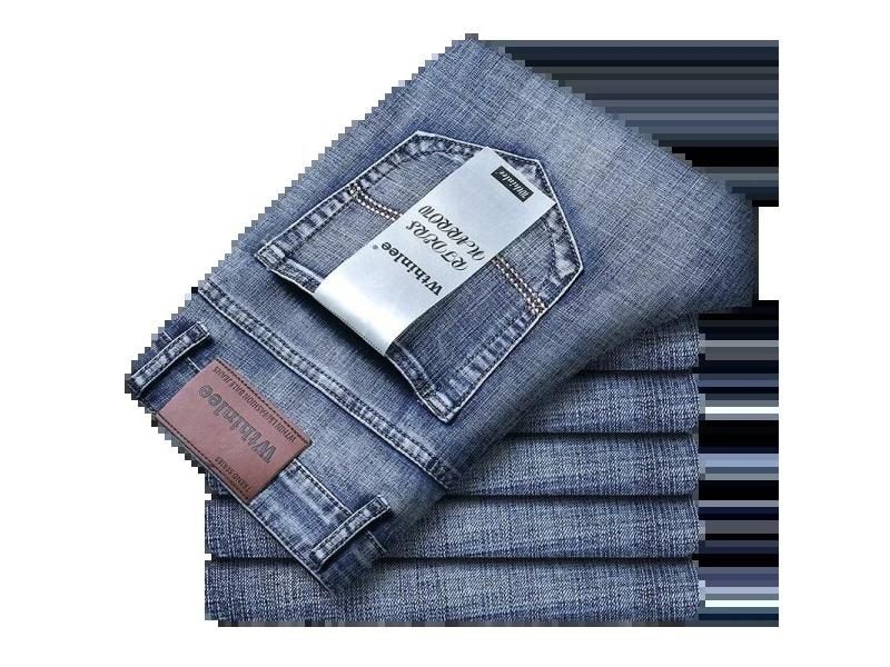 Spring Men's Slim Fit Casual Elastic Denim Pants With Colors Carousel 1