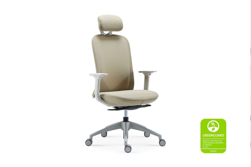 SULLIVAN Ergonomic Office Chair (Yellow-Greyish White) Carousel 1