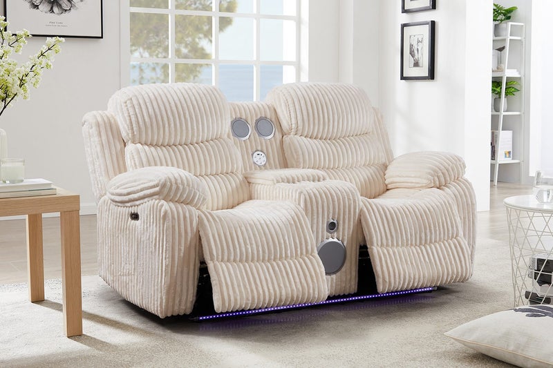 GRACEY 3/2 Seater Power Reclining Sofa Range (Beige) - 2RRC 2 Seater Carousel 1