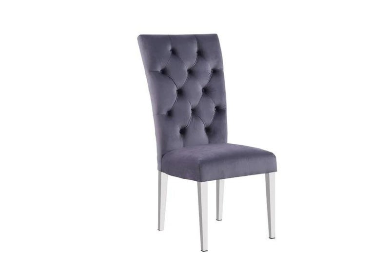 PHILIPE Velvet Dinning Chair (Grey) Carousel 1