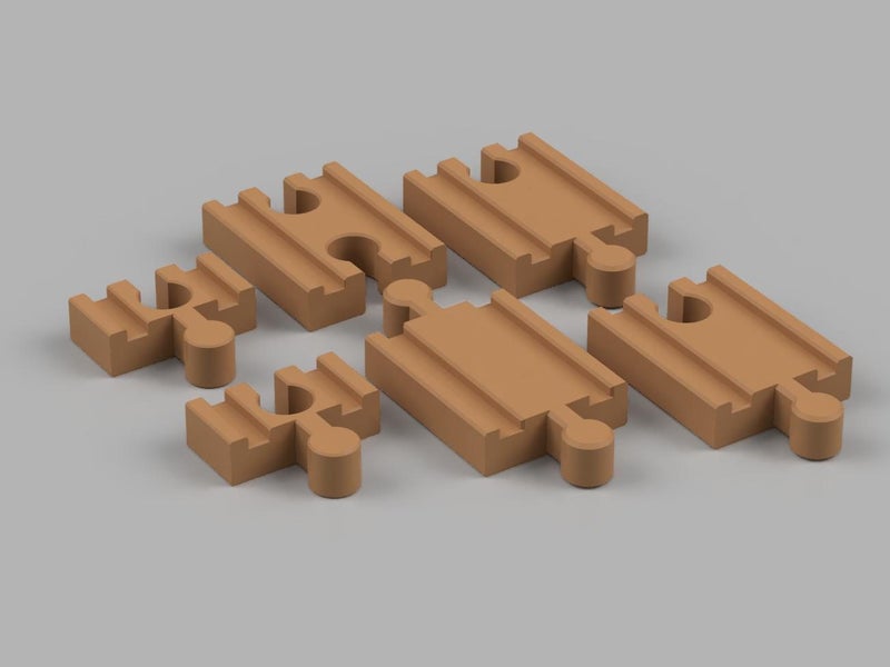 Multi-pack, 5cm Joiners/Straights - Train Tracks, 3D Printed by The Useful Kiwi Carousel 1