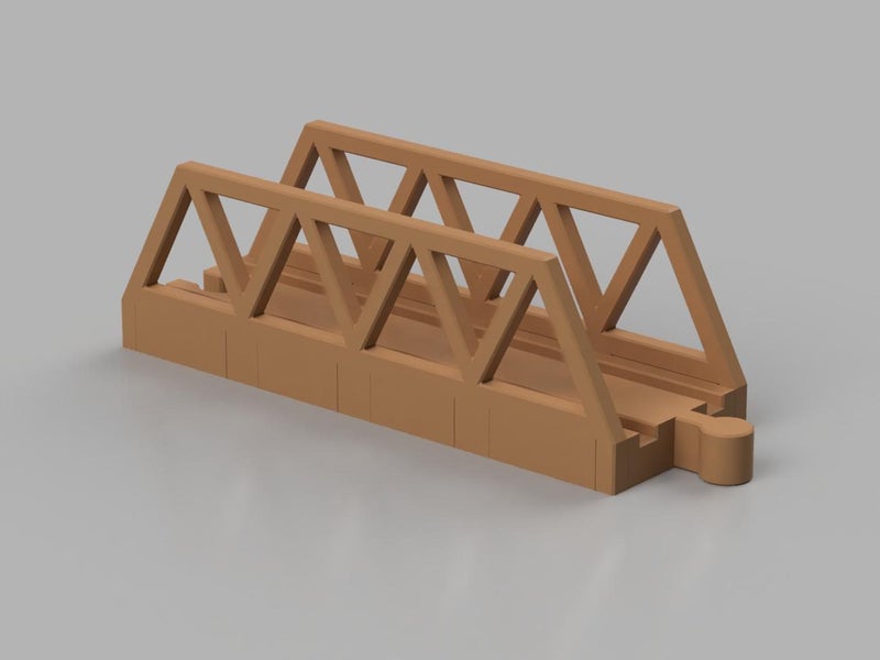 15cm Flat Bridge - Train Tracks, 3D Printed by The Useful Kiwi Carousel 1