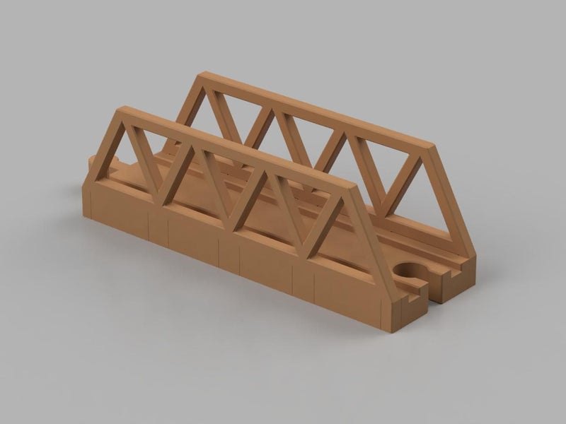 15cm Flat Bridge - Train Tracks, 3D Printed by The Useful Kiwi Carousel 2