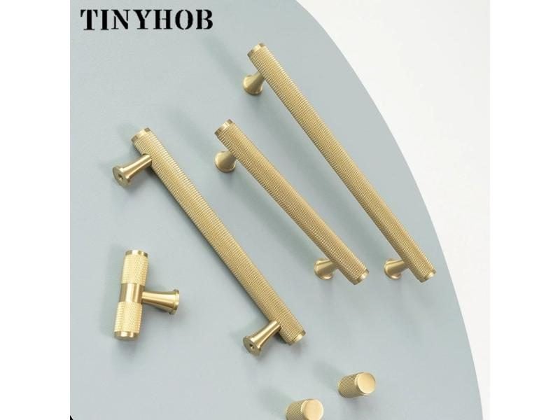 14.37" Gold Knurled/Textured Thicken Kitchen Bedroom Cabinet Hardware Carousel 1