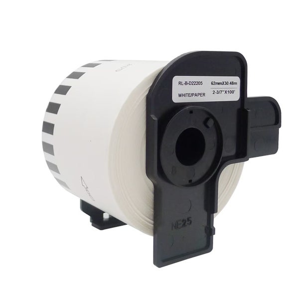 DK-22205 DK22205 Compatible P-Touch 62mm Continuous Paper Tape for Brother Carousel 1