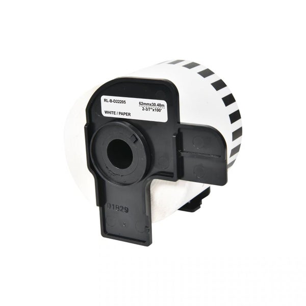 DK-22205 DK22205 Compatible P-Touch 62mm Continuous Paper Tape for Brother Carousel 2