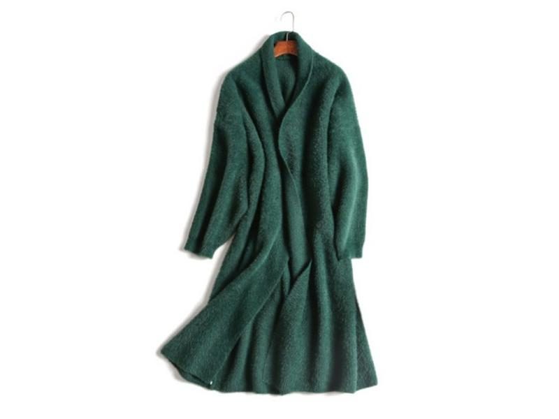 Synthetic Mink Cashmere Sweater Cardigan Women Winter Coat Batwing Sleeve Carousel 1