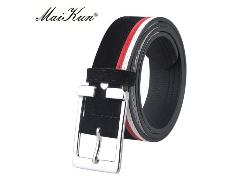 Men's Leather Belts With Metal Pin Buckle For Casual Jeans 4 Colors Carousel 1