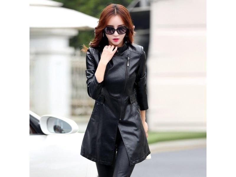 Womens PU Leather Jacket Carousel 1