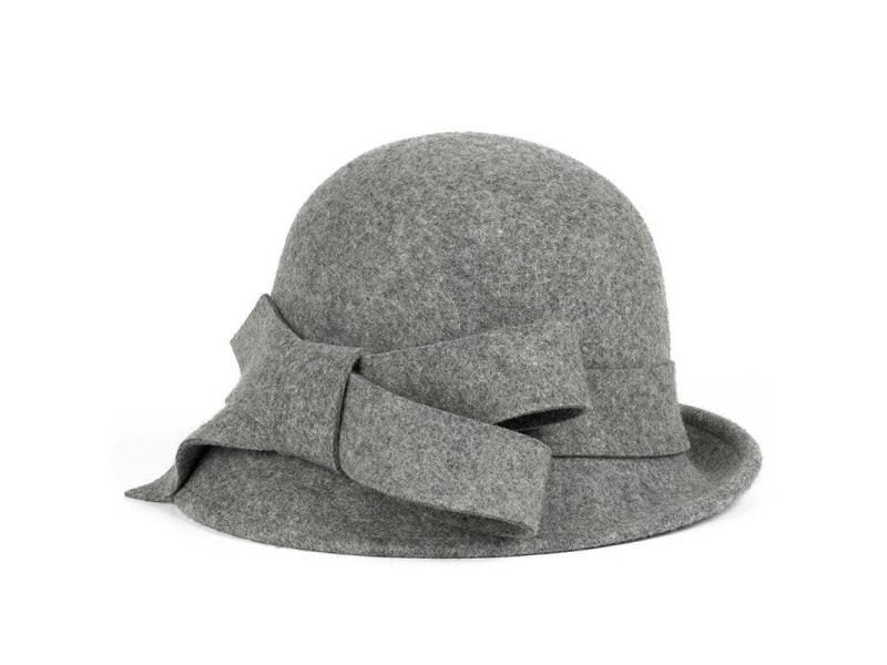 New Winter Warmth Fashion Bow Fedora Lady Hat Dome Elegant Ladies Real Wool Carousel 1
