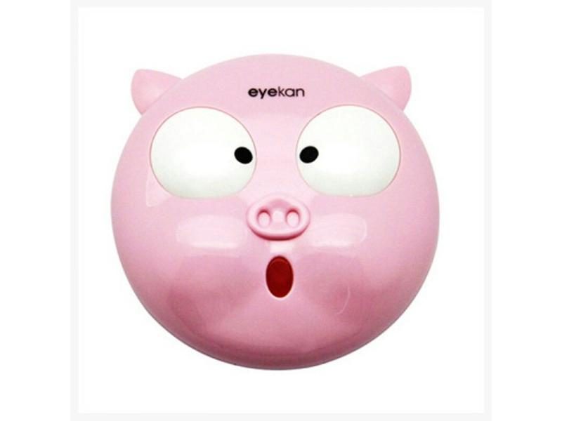 Cute Pig Contact Lenses Case For Women Colored Dog Lens Box With Mirror Travel Carousel 1