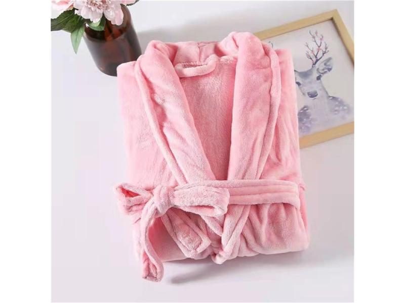 Warm Autumn Winter Coral Fleece Couple Night Gown Men'S Flannel Bathrobe Carousel 1