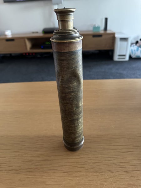 Vintage Brass & Copper Telescope with Shutter Carousel 1