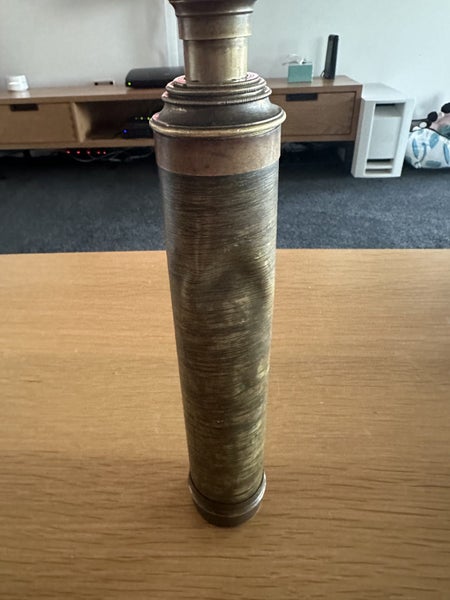 Vintage Brass & Copper Telescope with Shutter Carousel 2