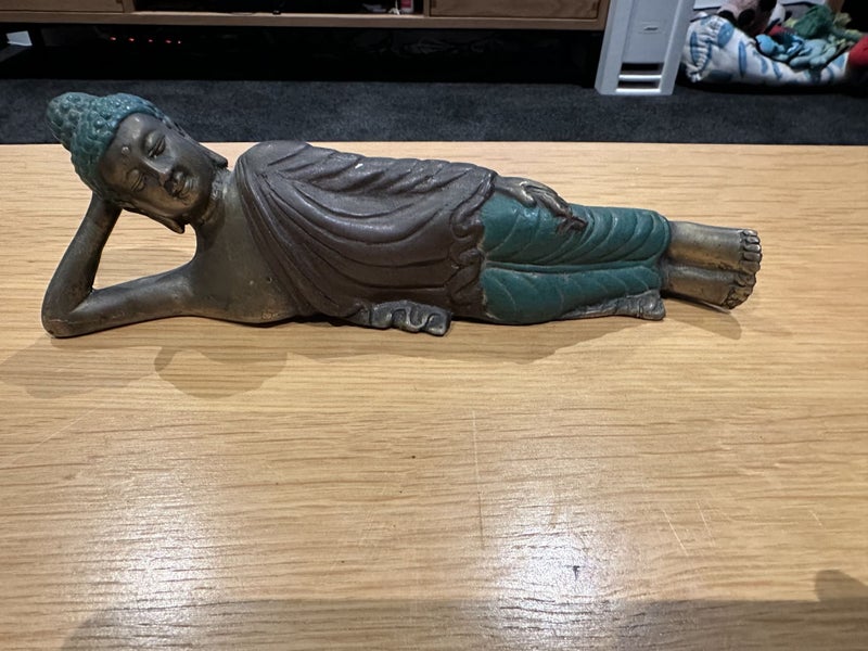 Vintage Brass Sleeping Buddha Carousel 1
