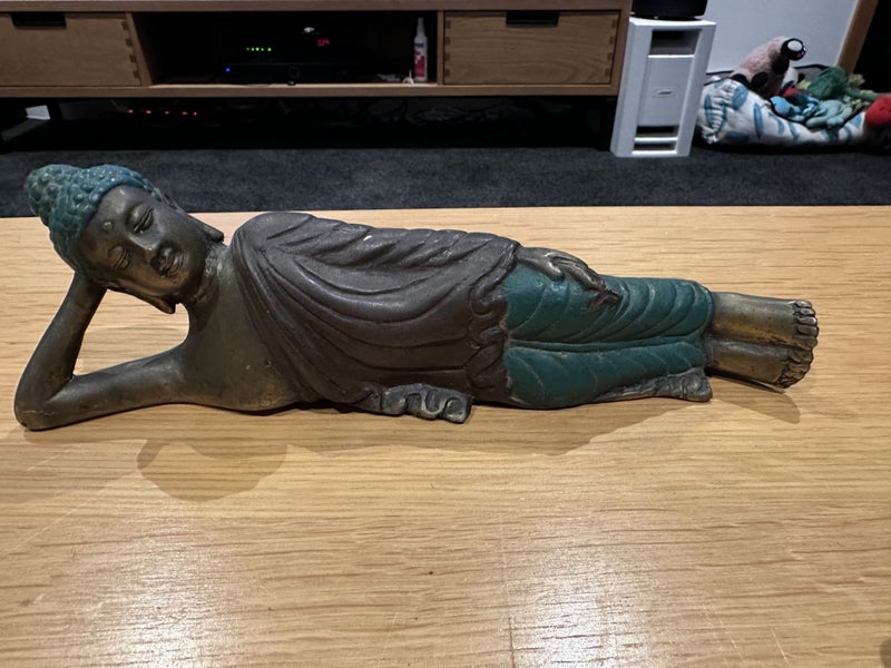 Vintage Brass Sleeping Buddha Carousel 2
