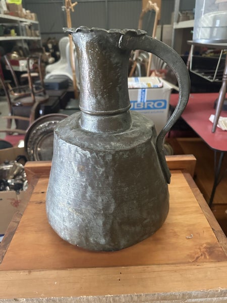 Antique Beaten Copper Water Vessel Jug Carousel 1