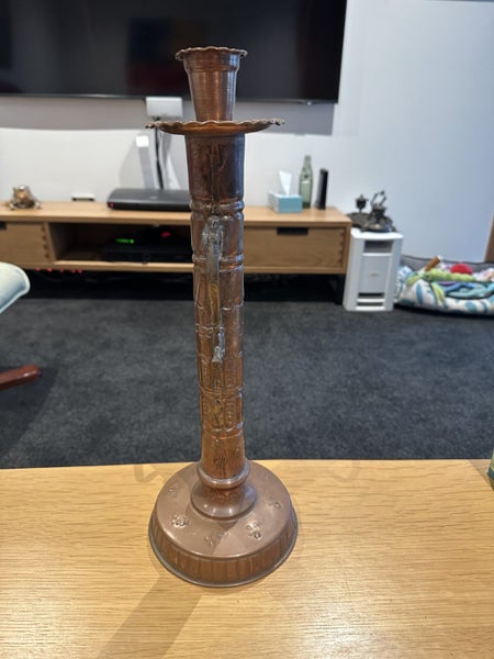 Beautiful Copper Tall Candle Stick with Carry Handle Carousel 2