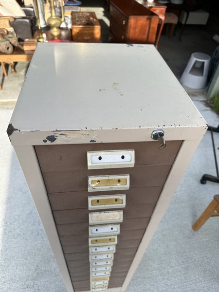 Lockable 15 Draw Metal Filing cabinet with Key Carousel 5