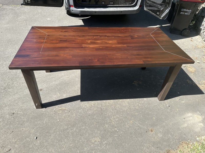 Solid Wood Farmhouse Style Dining Table Carousel 1