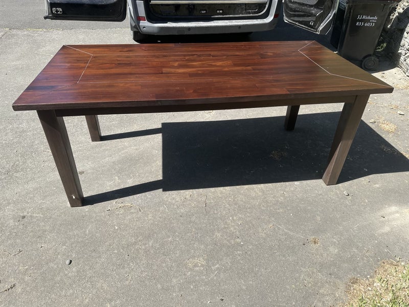 Solid Wood Farmhouse Style Dining Table Carousel 2