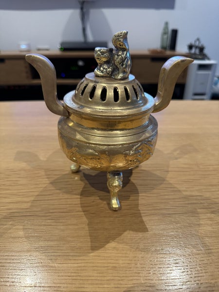 Large Brass Incense Burner Carousel 1