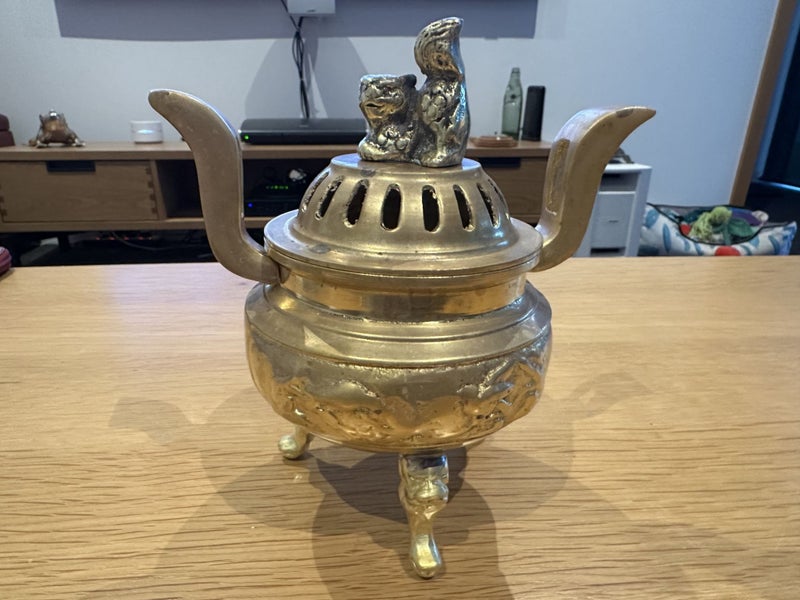 Large Brass Incense Burner Carousel 2