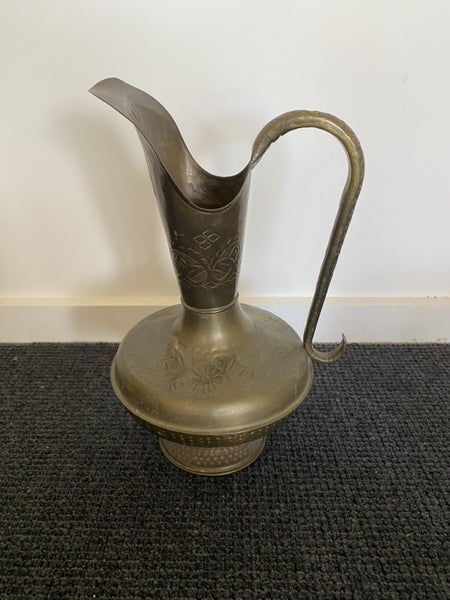 Beaten Decorative Brass Jug/Vase Carousel 2