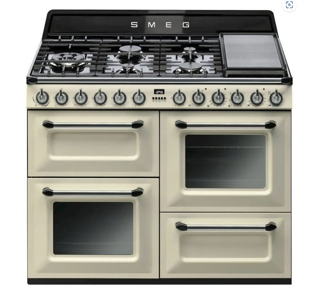 Smeg 110cm Cream Victoria Freestanding Range Gas Cooktop TRA4110P Carousel 1