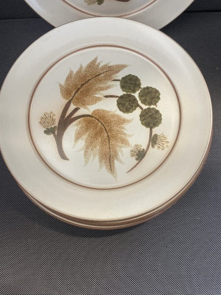 5 vintage Denby Langley Cotswold stoneware dinner plates Carousel 2