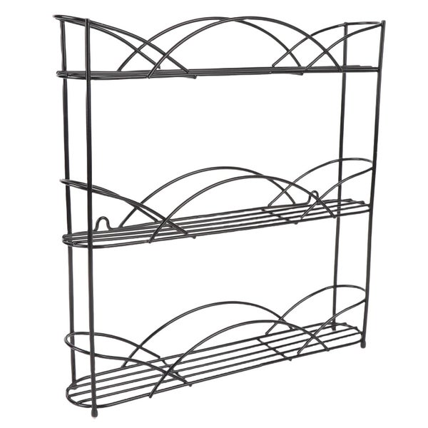 seasonings organizer Seasonings Rack 3 Tier Metal Seasonings Organizer with Anti Carousel 1